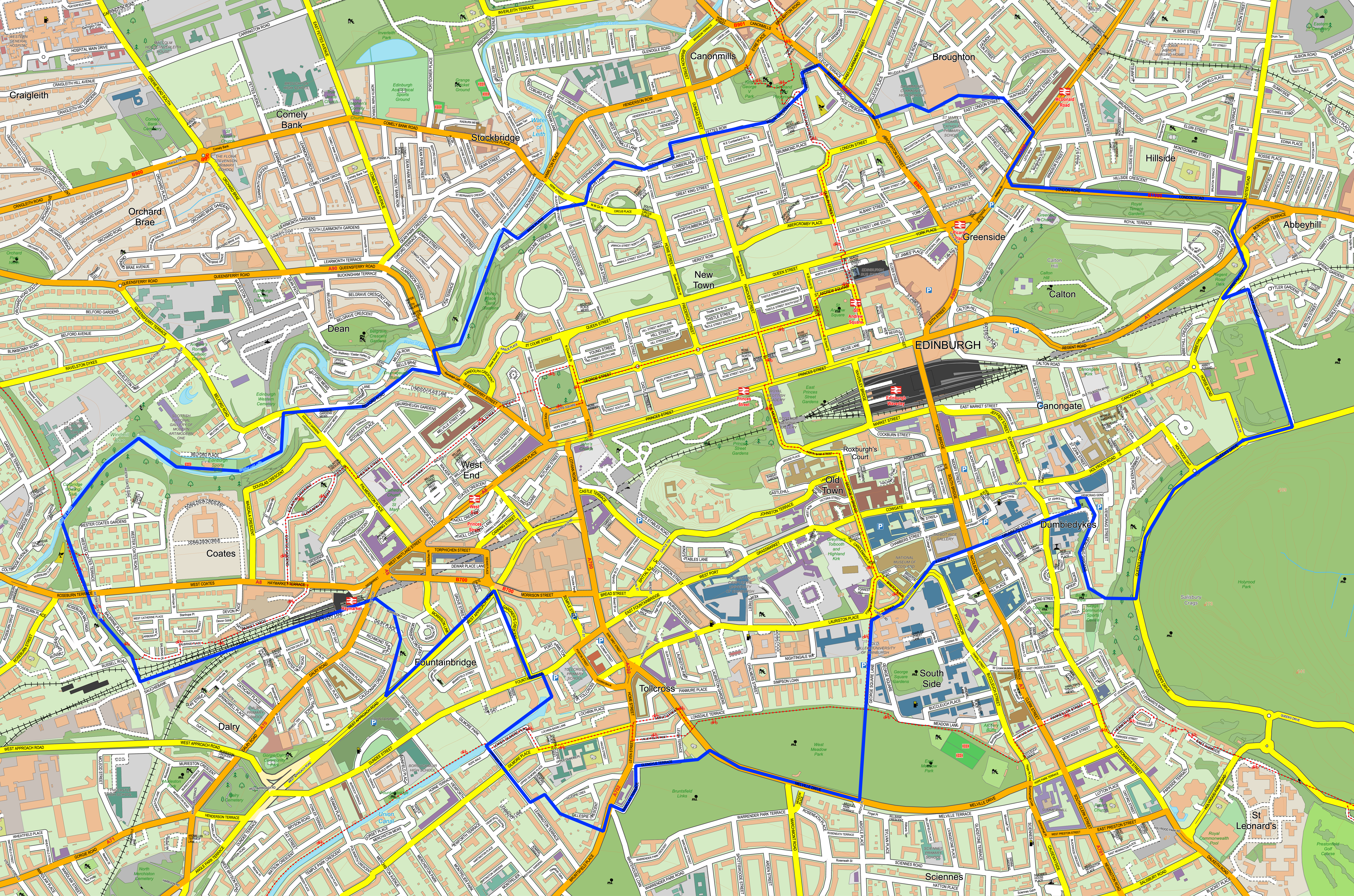 Detailed electoral ward map