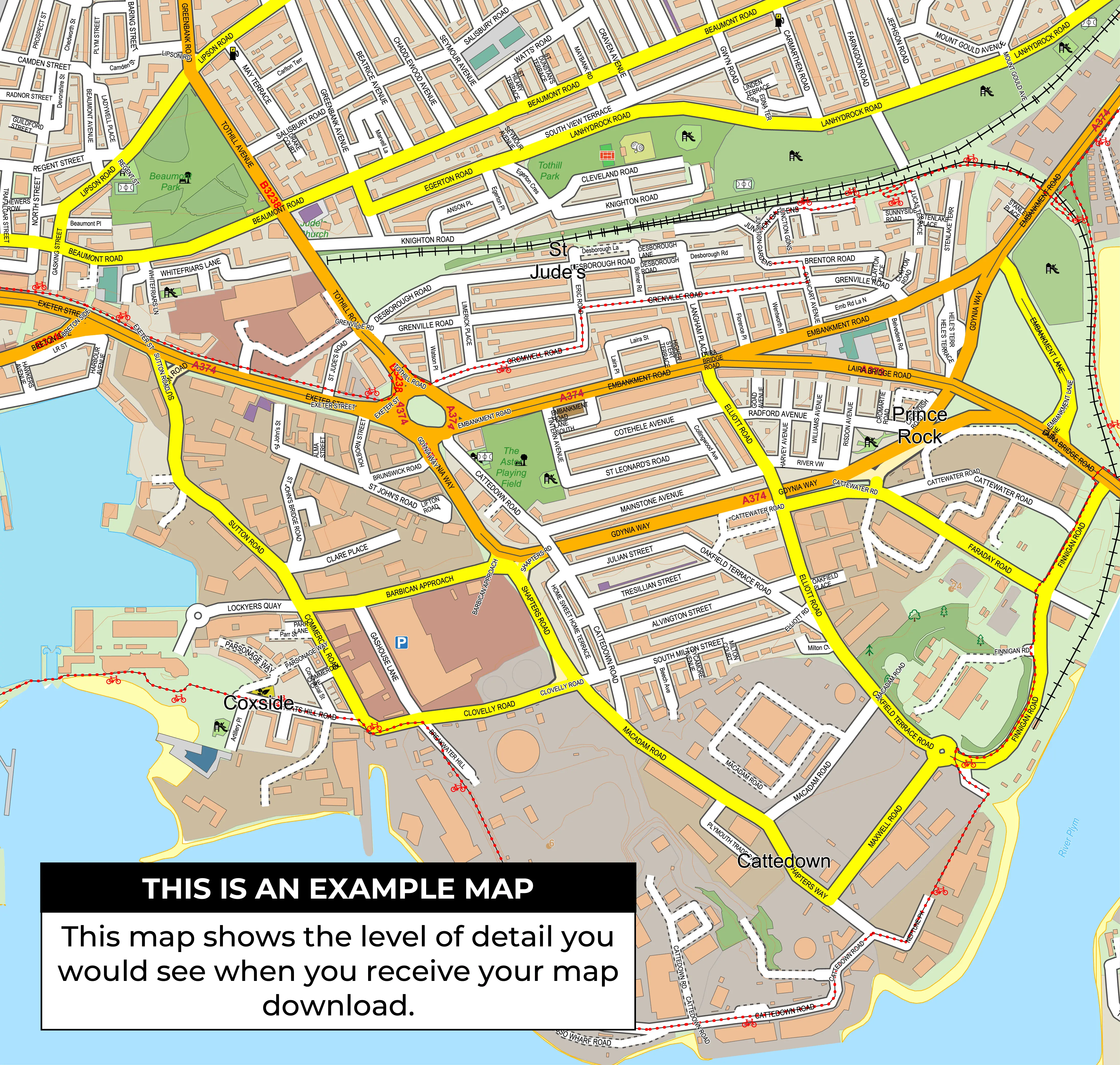 Aldershot ward and constituency vector map detail