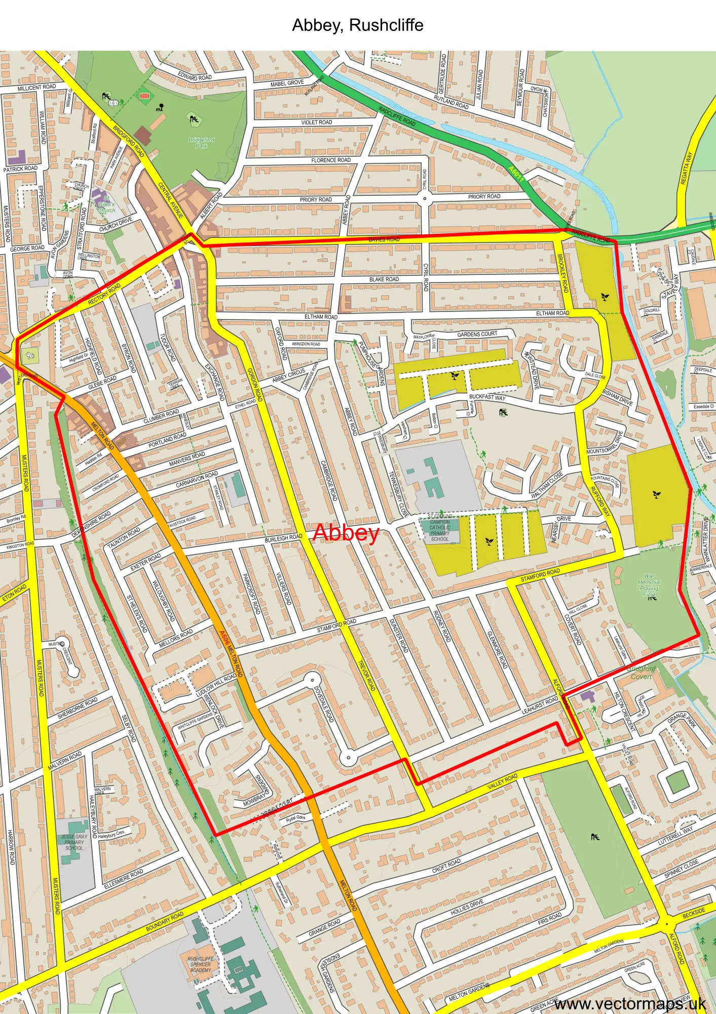 Abbey ward map sample Abbey ward map sample