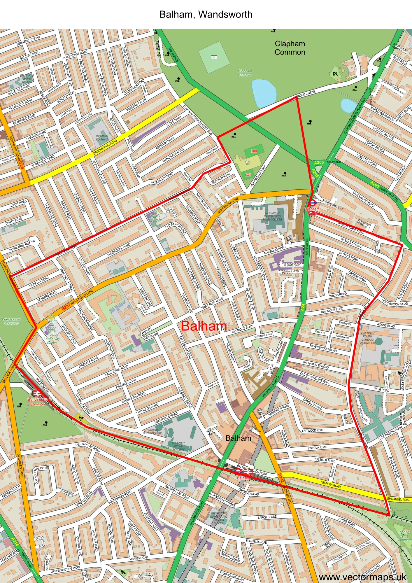 Balham ward map sample Balham ward map sample